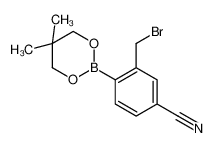 673456-15-0 3-(bromomethyl)-4-(5,5-dimethyl-1,3,2-dioxaborinan-2-yl)benzonitrile