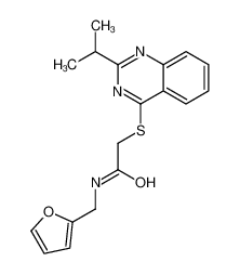 N-(2-Furylmethyl)-2-[(2-isopropyl-4-quinazolinyl)sulfanyl]acetami de 604794-51-6