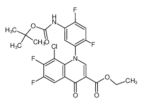 ethyl 1-(5-tert-butoxycarbonylamino-2,4-difluorophenyl)-8-chloro-6,7-difluoro-4-oxo-1,4-dihydroquinoline-3-carboxylate