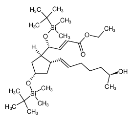 717124-78-2 ethyl (R,E)-4-((tert-butyldimethylsilyl)oxy)-4-((1R,2S,4S)-4-((tert-butyldimethylsilyl)oxy)-2-((S,E)-6-hydroxyhept-1-en-1-yl)cyclopentyl)but-2-enoate