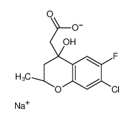 sodium,2-[(2R,4R)-7-chloro-6-fluoro-4-hydroxy-2-methyl-2,3-dihydrochromen-4-yl]acetate 111477-48-6