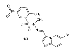 N-[(E)-(6-bromoimidazo[1,2-a]pyridin-3-yl)methylideneamino]-N,2-dimethyl-5-nitrobenzenesulfonamide,hydrochloride 372196-77-5