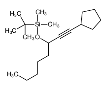 60134-84-1 tert-butyl-(1-cyclopentyloct-1-yn-3-yloxy)-dimethylsilane