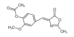 [2-methoxy-4-[(Z)-(2-methyl-5-oxo-1,3-oxazol-4-ylidene)methyl]phenyl] acetate 39600-31-2