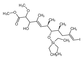 381247-18-3 (4E,10E)-(6R,7S,8S)-3-Hydroxy-11-iodo-2-methoxy-4,6,8,10-tetramethyl-7-triethylsilanyloxy-undeca-4,10-dienoic acid methyl ester