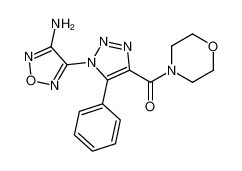 312275-06-2 [1-(4-amino-1,2,5-oxadiazol-3-yl)-5-phenyltriazol-4-yl]-morpholin-4-ylmethanone