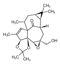 827325-49-5 (2aS,5aR,5bR,6aS,8S,8aR,9aR,11R,11aS)-6a-(hydroxymethyl)-2,4,4,9,9,11-hexamethyl-5b,6a,8,8a,9,9a,10,11-octahydro-2aH,7H-8,11a-methanocyclopropa[5',6']oxireno[2'',3'':9',10']cyclodeca[1',2':1,5]cyclopenta[1,2-d][1,3]dioxol-12-one