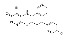 5-bromo-3-[3-(4-chlorophenyl)propoxy]-4-(pyridin-3-ylmethylamino)-1H-pyridazin-6-one 139145-27-0