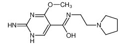 2-amino-4-methoxy-N-(2-pyrrolidin-1-ylethyl)pyrimidine-5-carboxamide 84332-08-1