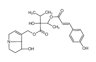 [(7S,8R)-7-hydroxy-5,6,7,8-tetrahydro-3H-pyrrolizin-1-yl]methyl (2S)-2-hydroxy-2-[1-[(E)-3-(4-hydroxyphenyl)prop-2-enoyl]oxyethyl]-3-methylbutanoate 120193-39-7