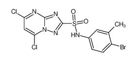 134917-21-8 N-(4-bromo-3-methylphenyl)-5,7-dichloro-1,2,4-triazolo(1,5-a)pyrimidine-2-sulfonamide