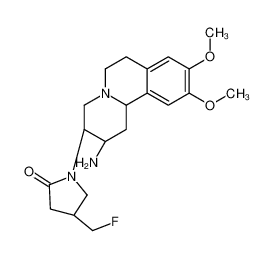 (4S)-1-[(2S,3S,11bS)-2-amino-9,10-dimethoxy-2,3,4,6,7,11b-hexahydro-1H-benzo[a]quinolizin-3-yl]-4-(fluoromethyl)pyrrolidin-2-one 813452-18-5