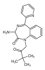 168162-22-9 spectrum, (3RS)-Amino-1-(tert-butylcarbonylmethyl)-2,3-dihydro-5-(pyridin-2-yl)-1H-1,4-benzodiazepin-2-one