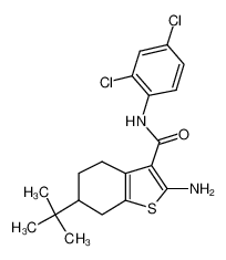 2-Amino-6-tert-butyl-N-(2,4-dichlorophenyl)-4,5,6,7-tetrahydrobenzo[b]thiophene-3-carboxamide