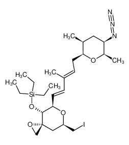 310398-02-8 (((3R,4R,5R,7R)-5-((1E,3E)-5-((2S,3S,5R,6R)-5-azido-3,6-dimethyltetrahydro-2H-pyran-2-yl)-3-methylpenta-1,3-dien-1-yl)-7-(iodomethyl)-1,6-dioxaspiro[2.5]octan-4-yl)oxy)triethylsilane