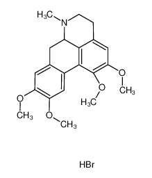 (6aS)-1,2,9,10-tetramethoxy-6-methyl-5,6,6a,7-tetrahydro-4H-dibenzo[de,g]quinoline,hydrobromide 5996-06-5