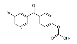 4-[(5-溴-3-吡啶基)羰基]苯基乙酸酯