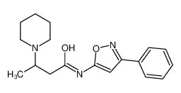 N-(3-苯基-1,2-恶唑-5-基)-3-(1-哌啶基)丁酰胺