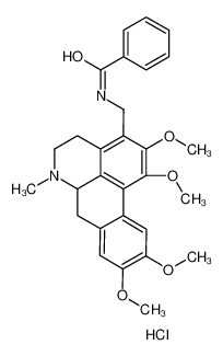 N-[[(6aS)-1,2,9,10-tetramethoxy-6-methyl-5,6,6a,7-tetrahydro-4H-dibenzo[de,g]quinoline-6-ium-3-yl]methyl]benzamide,chloride 74626-44-1