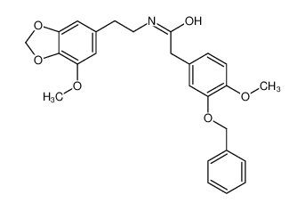 4-甲氧基-N-[2-(7-甲氧基-1,3-苯并二恶茂-5-基)乙基]-3-苄氧基苯乙酰胺