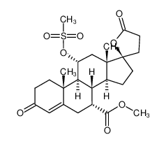 methyl hydrogen 17α-hydroxy-11α-(methylsulfonyl)oxy-3-oxopregn-4-ene-7α,21-dicarboxylate, γ-lactone