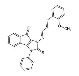 1373224-78-2 1-(((E)-3-(2-methoxyphenyl)allylidene)amino)-3-phenyl-2-thioxo-2,3-dihydroindeno[1,2-d]imidazol-8(1H)-one