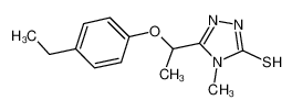 3-[1-(4-ethylphenoxy)ethyl]-4-methyl-1H-1,2,4-triazole-5-thione 669708-93-4