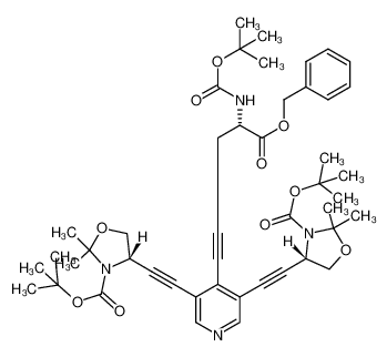 1364375-60-9 spectrum, benzyl 2-(S)-[(tert-butoxycarbonyl)amino]-5-{bis[2''(S)-(2''',2'''-dimethyl-3'''-(tert-butoxycarbonyl)-4'''-oxazolidin)ethyn-1''-yl]pyridin-3',5'-yl}pent-4-ynoate