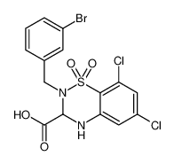 2-[(3-bromophenyl)methyl]-6,8-dichloro-1,1-dioxo-3,4-dihydro-1λ<sup>6</sup>,2,4-benzothiadiazine-3-carboxylic acid 154106-92-0