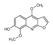 4,8-dimethoxy-9H-furo[2,3-b]quinolin-7-one 5876-17-5