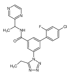 1000585-73-8 structure, C22H19ClFN7O