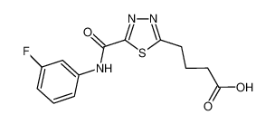 4-(5-{[(3-Fluorophenyl)amino]carbonyl}-1,3,4-thiadiazol-2-yl)butanoic acid