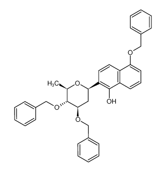 166941-78-2 spectrum, 5-Benzyloxy-2-((2R,4R,5R,6R)-4,5-bis-benzyloxy-6-methyl-tetrahydro-pyran-2-yl)-naphthalen-1-ol