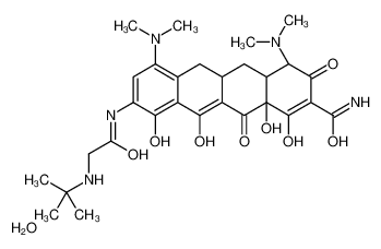 (4S,4aS,5aR,12aR)-9-[[2-(tert-butylamino)acetyl]amino]-4,7-bis(dimethylamino)-1,10,11,12a-tetrahydroxy-3,12-dioxo-4a,5,5a,6-tetrahydro-4H-tetracene-2-carboxamide,hydrate