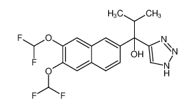 1-(6,7-bis(difluoromethoxy)naphthalen-2-yl)-2-methyl-1-(1H-1,2,3-triazol-4-yl)propan-1-ol 1375603-38-5