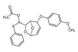 144356-94-5 (R)-((1R,2R,5R,7S)-2-(4-methoxyphenoxy)-6,8-dioxabicyclo[3.2.1]oct-3-en-7-yl)(phenylthio)methyl acetate