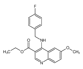 3-Quinolinecarboxylicacid,4-[[(4-fluorophenyl)methyl]amino]-6-methoxy-,ethylester(9CI)