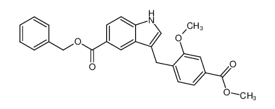 methyl 4-<<5-(benzyloxycarbonyl)indol-3-yl>methyl>-3-methoxybenzoate 136564-71-1