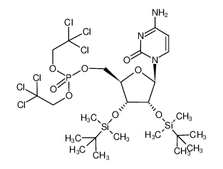 78571-59-2 5'-O-[bis(2,2,2-trichloroethyloxy)-phosphoryl]-2',3'-di-O-silylcytidine