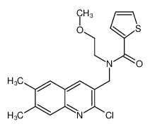 N-[(2-Chloro-6,7-dimethyl-3-quinolinyl)methyl]-N-(2-methoxyethyl) -2-thiophenecarboxamide 606102-54-9