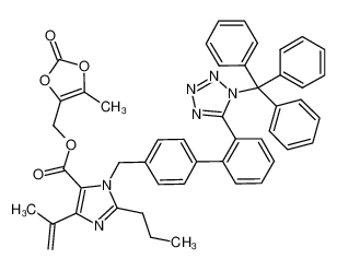 (5-methyl-2-oxo-1,3-dioxol-4-yl)methyl 4-(prop-1-en-2-yl)-2-propyl-1-((2'-(1-trityl-1H-tetrazol-5-yl)-[1,1'-biphenyl]-4-yl)methyl)-1H-imidazole-5-carboxylate 1227626-51-8