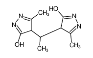 3-methyl-4-[1-(3-methyl-5-oxo-1,4-dihydropyrazol-4-yl)ethyl]-1,4-dihydropyrazol-5-one 62001-09-6