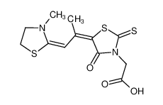 5-[1-甲基-2-(3-甲基噻唑烷-2-亚基)乙亚基]-4-氧代-2-硫酮噻唑烷-3-乙酸