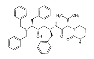 (2S,3S,5S)-2-N,N-dibenzylamino-3-hydroxy-5-(2S-(2-oxotetrahydropyrimidin-2-yl)-3-methylbutanoyl)amino-1,6-diphenylhexane 192726-04-8