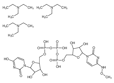 [[(2R,3S,4R,5R)-3,4-dihydroxy-5-[(4Z)-4-methoxyimino-2-oxo-pyrimi din-1-yl]tetrahydrofuran-2-yl]methoxy-oxido-phosphoryl] [[(2S,3R, 4S,5S)-5-(2,4-dioxopyrimidin-1-yl)-3,4-dihydroxy-tetrahydrofuran- 2-yl]methoxy-oxido-phosphoryl] phosphat 1228271-30-4