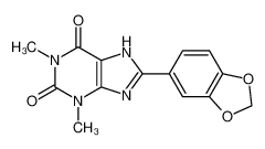 8-(1,3-benzodioxol-5-yl)-1,3-dimethyl-7H-purine-2,6-dione 20886-69-5