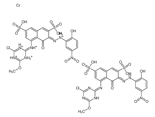 (3Z)-5-[(4-chloro-6-methoxy-1,3,5-triazin-2-yl)amino]-3-[(2-hydroxy-5-nitrophenyl)hydrazinylidene]-4-oxonaphthalene-2,7-disulfonic acid,chromium,hydron