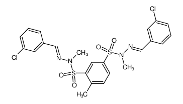 N'1,N'3-bis(3-chlorobenzylidene)-N1,N3,4-trimethylbenzene-1,3-disulfonohydrazide 100034-09-1