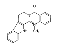 14-methyl-5-oxo-5,7,8,13-tetrahydroindolo[2',3':3,4]pyrido[2,1-b]quinazolin-14-ium 75853-60-0