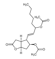 120417-68-7 (1SR,5RS,6RS,7RS)-7-acetoxy-6-[3-acetoxyoct-1(E)-enyl]-2-oxabicyclo[3.3.0]octan-3-one